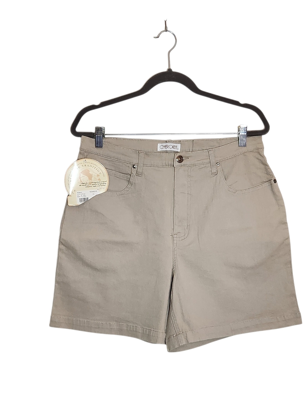 Cherokee Womens Khaki Shorts Size 14 NWT